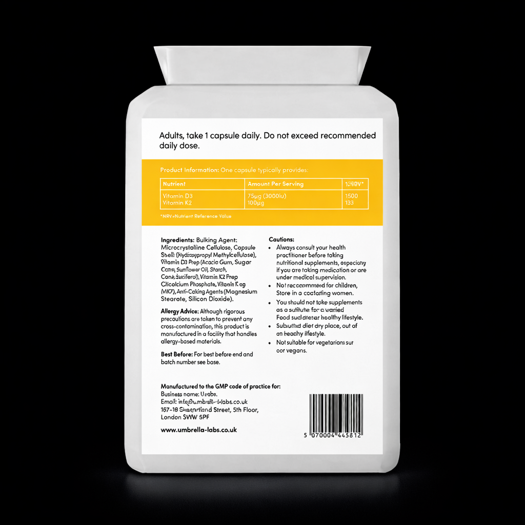 Vitamin D3 and Vitamin K2